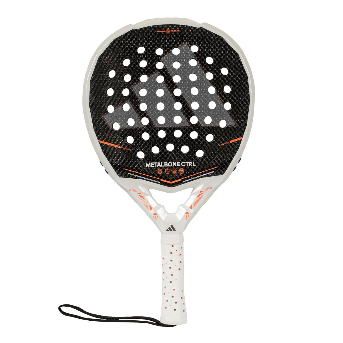 adidas Metalbone Ctrl 2026 Padel Racket - White Round Shape with EVA Soft Foam & Carbon 16K