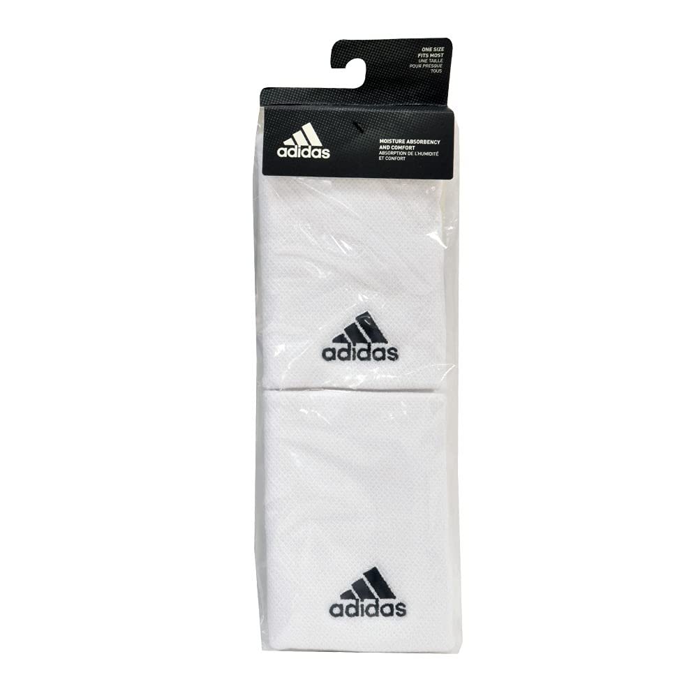 Adidas Large Tennis Wristband , White / Black