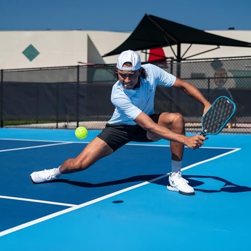 Diadem Edge 18K Power Pickleball Paddle USAPA Approved | 18K Carbon Fiber Face for Spin & Control | 16mm Control Paddle (Red)