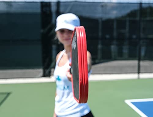 Diadem Warrior Edge Pickleball Paddle | Etched Carbon Face for Max Spin, 16mm Aero Guard, Comfort Max Grip, 16mm Honeycomb Core, Midweight 8oz | Indoor/Outdoor | USAPA Approved, Pink