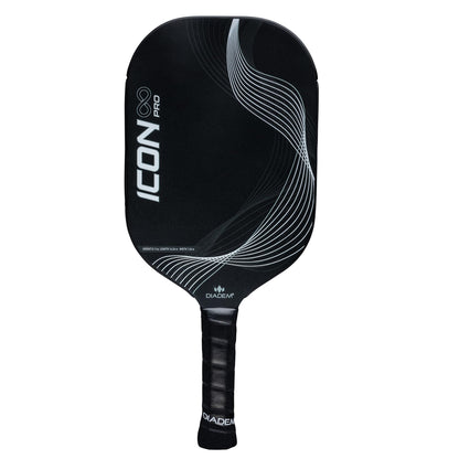 Diadem Icon Infinity Pro Pickleball Paddle | USAPA Approved | Dual Foam Core & Carbon Fiber | Maximum Power, Control, and Spin | High Performance with Replaceable Edge Guard (Ghost White)