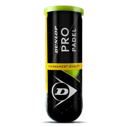 Dunlop Sports Pro Padel Ball, 3-Ball can, Yellow
