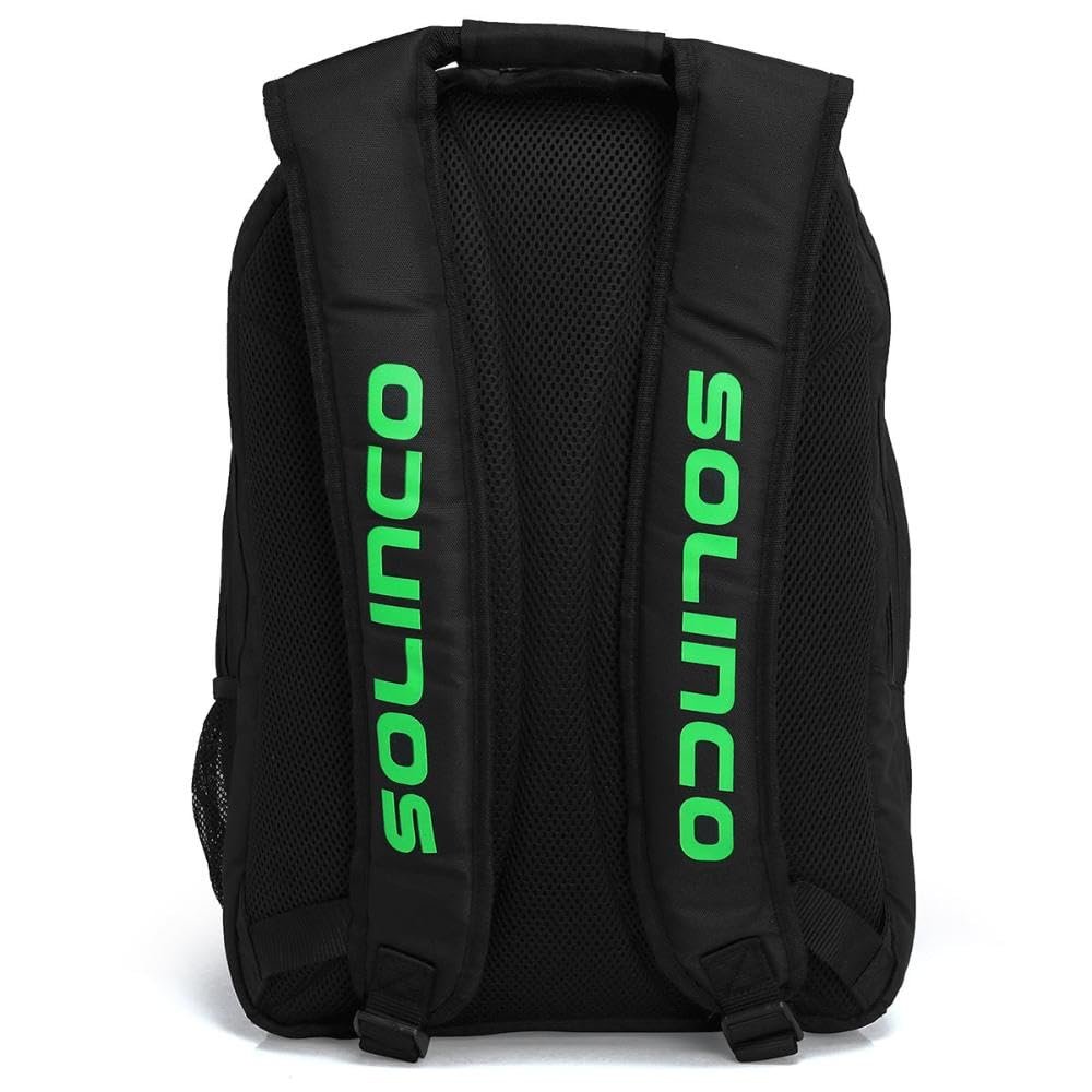 Solinco Tour Team Tennis Backpack Black and Neon Green (OS)
