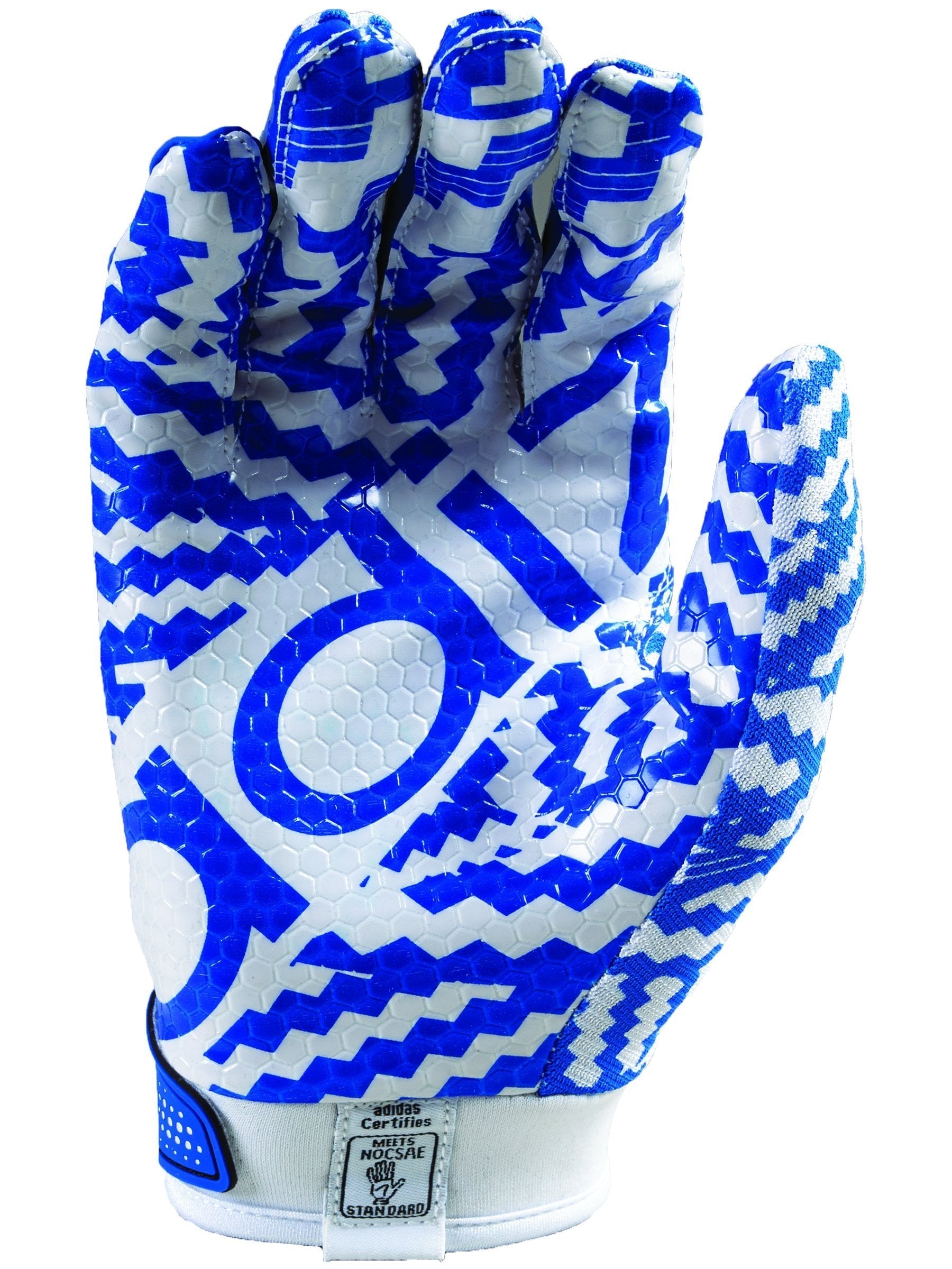 Adidas Adizero 5.0 Football Gloves Small White/Royal