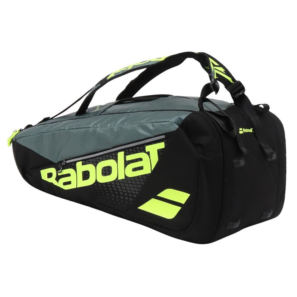 Babolat Pure Aero RH x12 Tennis Bag (Metallic Grey/Black/Fluo Yellow)