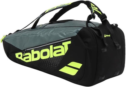 Babolat Pure Aero RH x12 Tennis Bag (Metallic Grey/Black/Fluo Yellow)