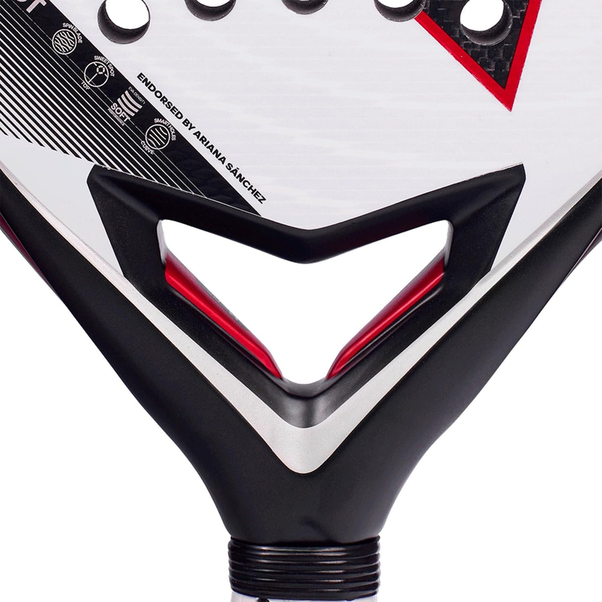 adidas Arrow Hit Pro EDT 2026 ARI Sanchez Padel Racquet, White, Diamond Shape, EVA Soft Performance, ASC Fiber