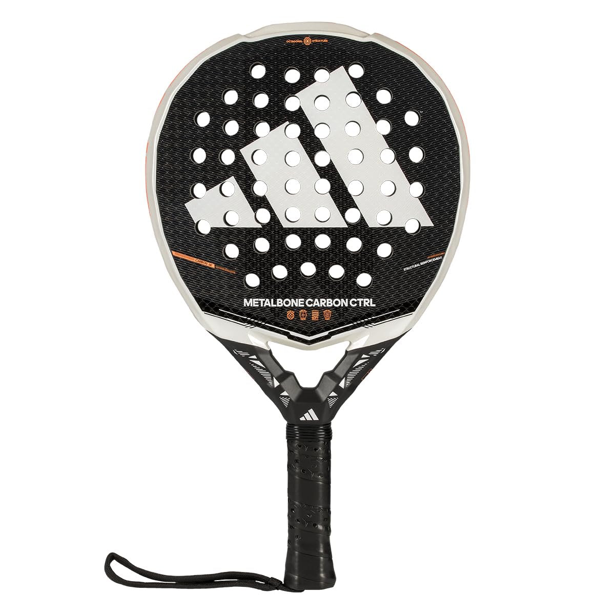 adidas Metalbone Carbon Ctrl 2026 Padel Racket Black Round Shape EVA Soft Foam Carbon 6K