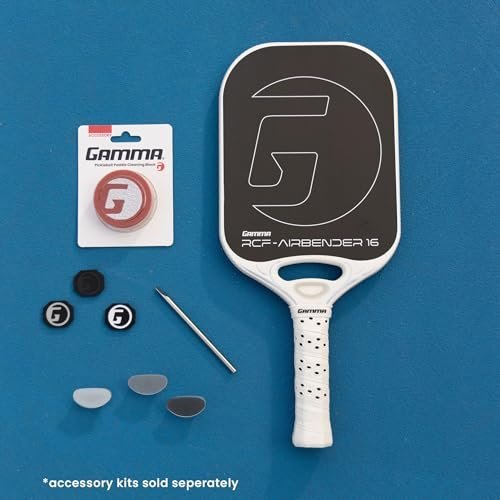 GAMMA Airbender Carbon Fiber Pickleball Paddle with Customizable Handle Weight System and Aerodynamic Open Throat with Shock Absorbing Gel Insert