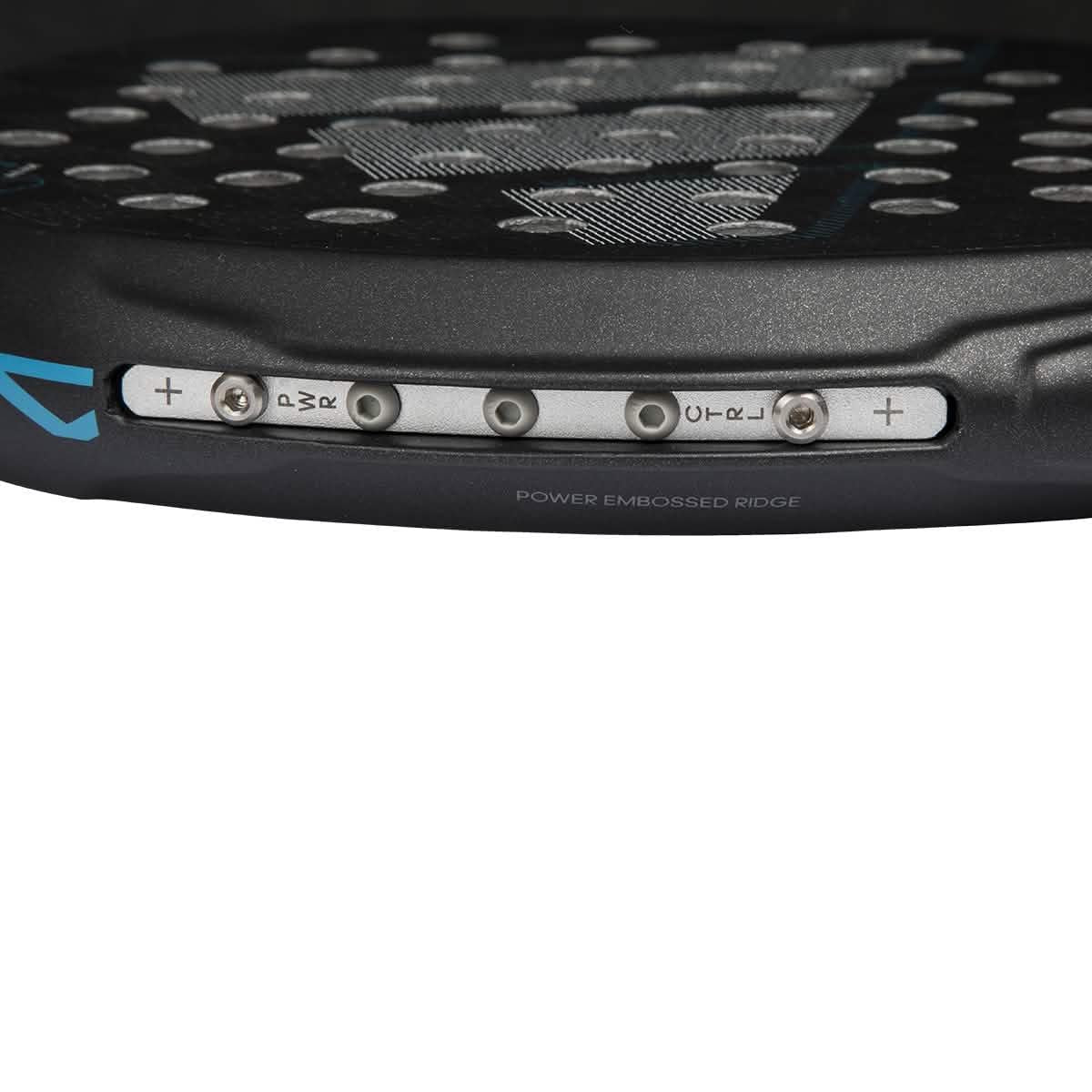 adidas Adipower Multiweight Ctrl 3.4 Racket Álex Ruiz - Black Blue, Round Shape, EVA High Memory Foam, Carbon 18K