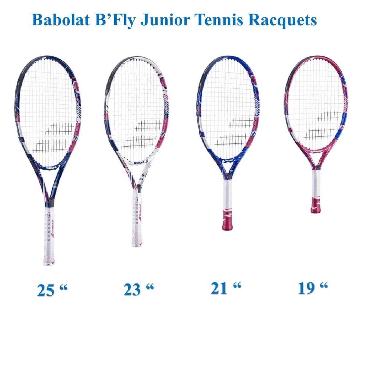 Babolat B’Fly Junior 23 Inch Tennis Racquet (White/Pink)