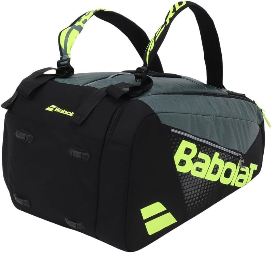Babolat Pure Aero RH x12 Tennis Bag (Metallic Grey/Black/Fluo Yellow)