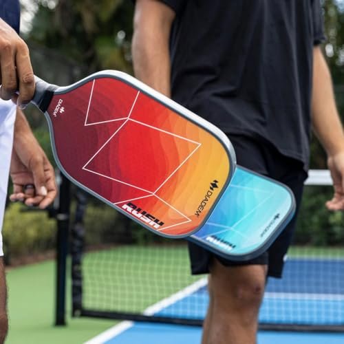 Diadem Rush Pickleball Paddle | USAPA Approved | Lightweight Fiberglass 16mm Paddle with Fiberglass Surface for Spin & Control | Marine Teal