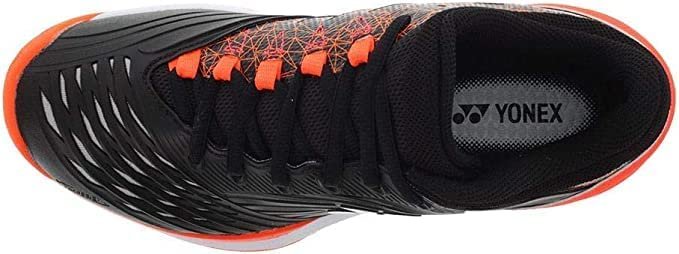 Yonex Men`s Power Cushion Fusionrev 2 CL Tennis Shoes (Black/Orange) 7.5 US