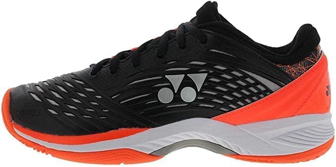 Yonex Men`s Power Cushion Fusionrev 2 CL Tennis Shoes (Black/Orange) 7.5 US