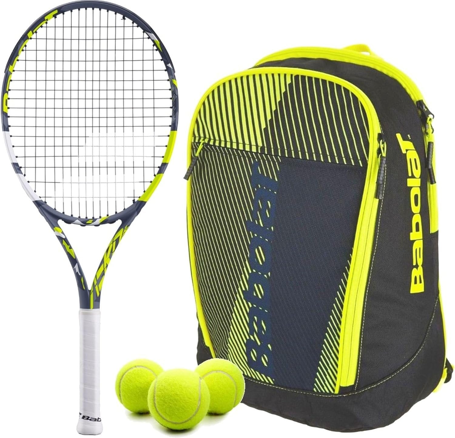 Babolat Pure Aero Junior Tennis Racquet Bundled with a Club Bag or Backpack and 3 Tennis Balls